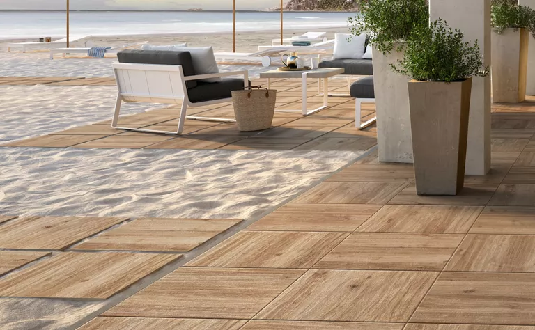 terrasse sur une plage