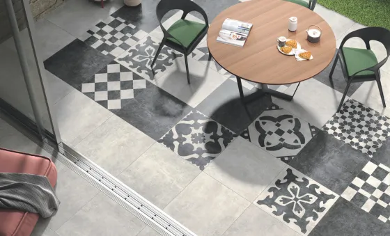 carrelage extérieur effet ciment