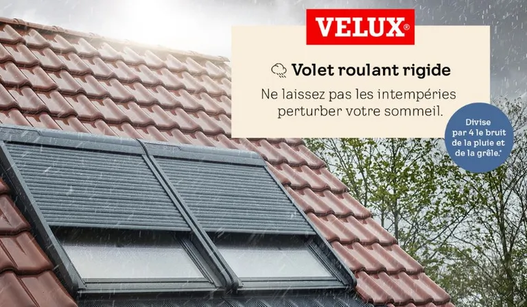 Volets roulants rigides Velux chez Quéguiner Matériaux