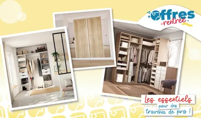 Offre de rentrée / aménagement sur-mesure de dressing et portes de placard