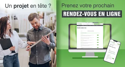 Nouveau : la prise de rendez-vous en ligne dans nos showrooms est désormais possible